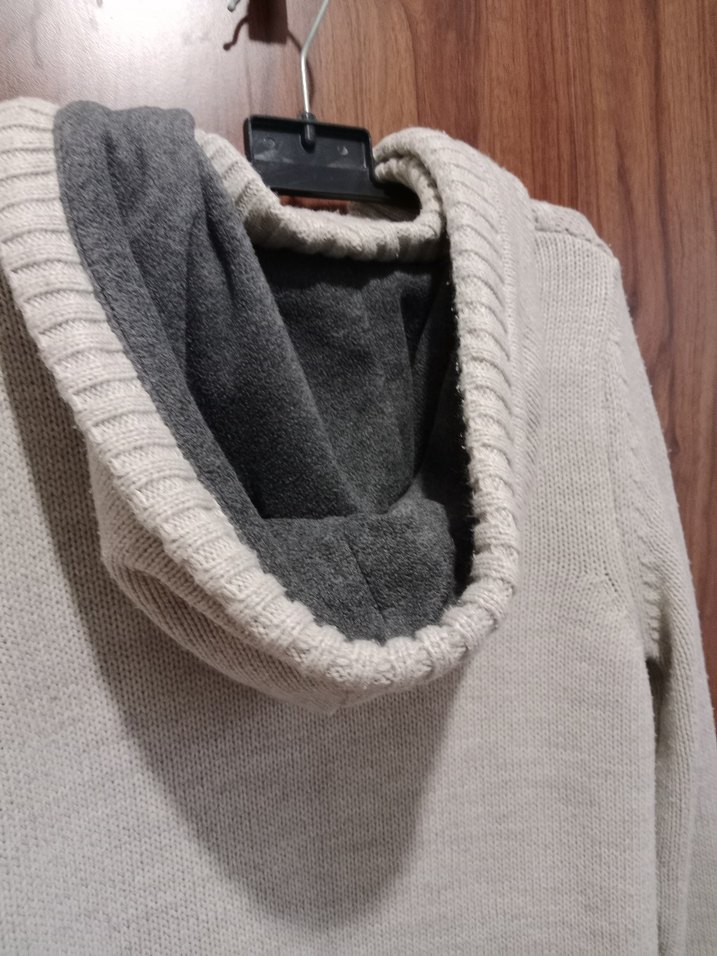 Erkek taba renk Örgü Hırka - Görsel 2