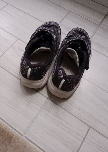 Gri Erkek Çocuk Spor Ayakkabı Velcro - Görsel 2