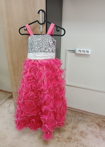 Diğer Diger Kız Çocuk Pembe Fırfırlı Elbise