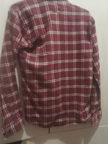 Kırmızı beyaz ekoseli gömled - Görsel 3