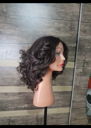 2 peruk çikolata rengi tül peruk! ve Fiber sentetik normal peruk - Görsel 4