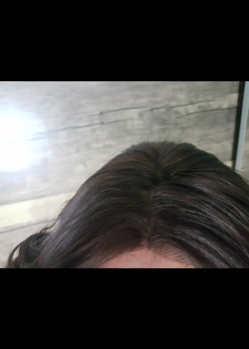 2 peruk çikolata rengi tül peruk! ve Fiber sentetik normal peruk - Görsel 7