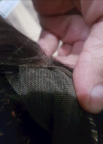 2 peruk çikolata rengi tül peruk! ve Fiber sentetik normal peruk - Görsel 9