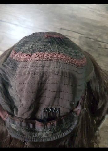 2 peruk çikolata rengi tül peruk! ve Fiber sentetik normal peruk - Görsel 11