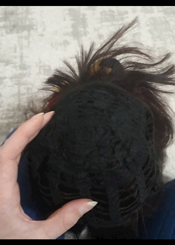 2 peruk çikolata kahvesi tül peruk ve kızıl kahve normal peruk - Görsel 19