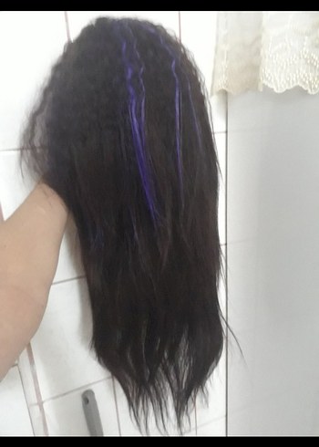 2 peruk çikolata kahvesi tül peruk ve kızıl kahve normal peruk - Görsel 16