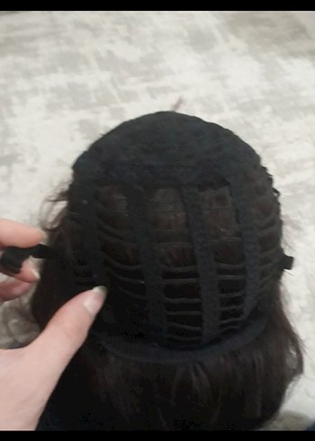 2 peruk çikolata kahvesi tül peruk ve kızıl kahve normal peruk - Görsel 18