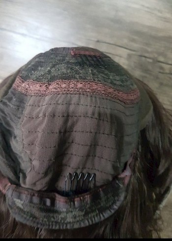 2 peruk çikolata kahvesi tül peruk ve kızıl kahve normal peruk - Görsel 11