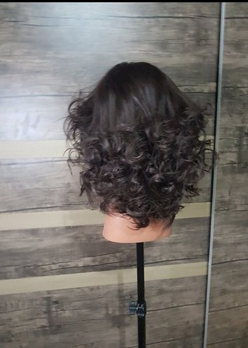 2 peruk çikolata kahvesi tül peruk ve kızıl kahve normal peruk - Görsel 5