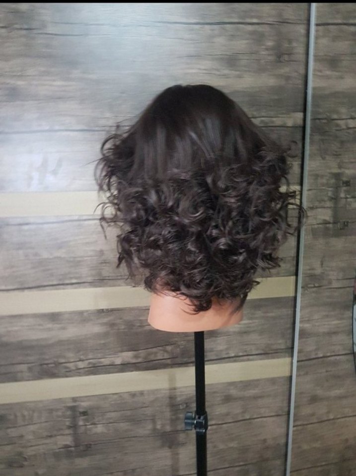 2 peruk çikolata kahvesi tül peruk ve kızıl kahve normal peruk - Görsel 5