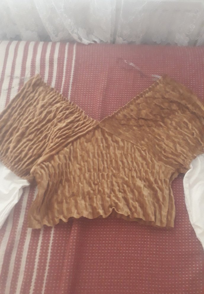 Bohem Tarzda kahverengi bluz - Görsel 2