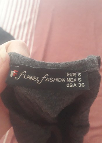 Düğmeli Gri Kadın Kumaş Pantolon - Görsel 3