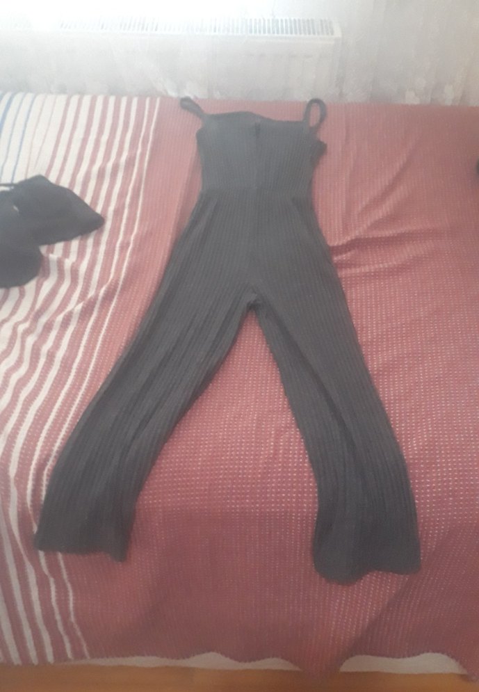 Düğmeli Gri Kadın Kumaş Pantolon - Görsel 2