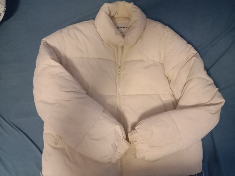 Beyaz Midi Kadın Kışlık Mont - Görsel 3