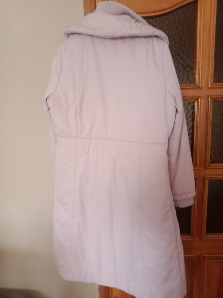 Pembe Midi Kadın Kışlık Mont - Görsel 4