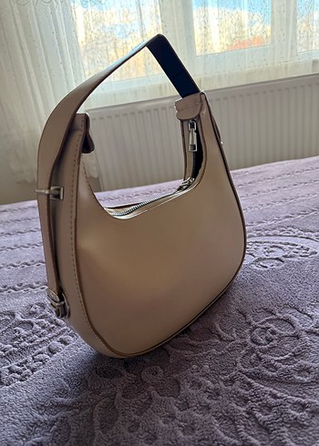 Bej baget çanta - Görsel 3