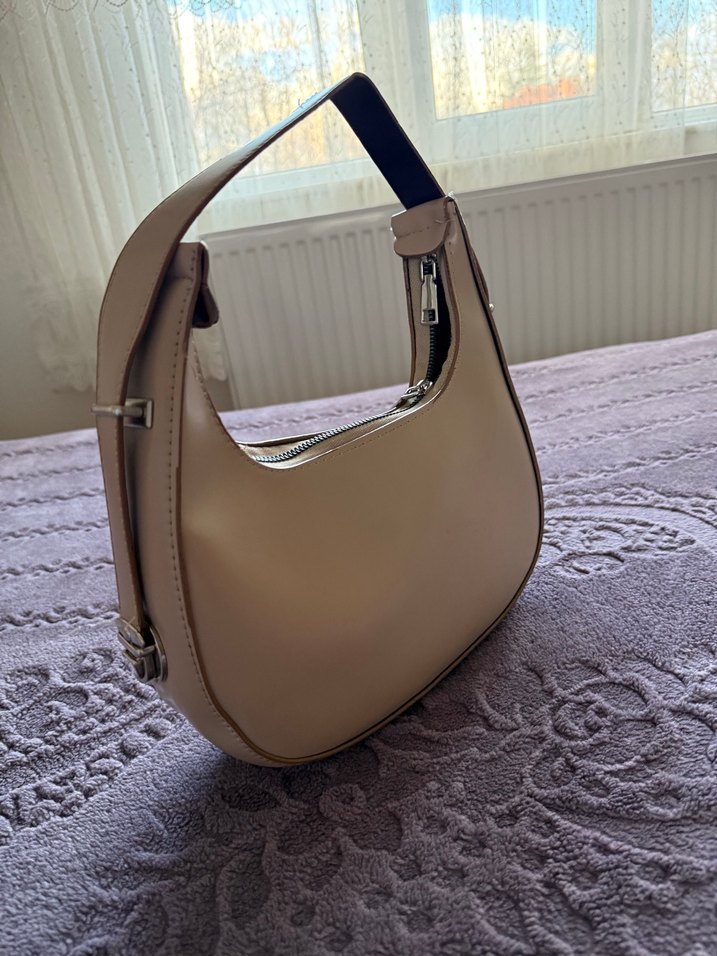 Bej baget çanta - Görsel 3