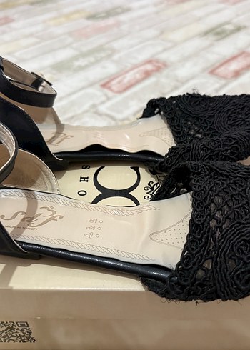 Dantel Detaylı Siyah Babet - Görsel 2