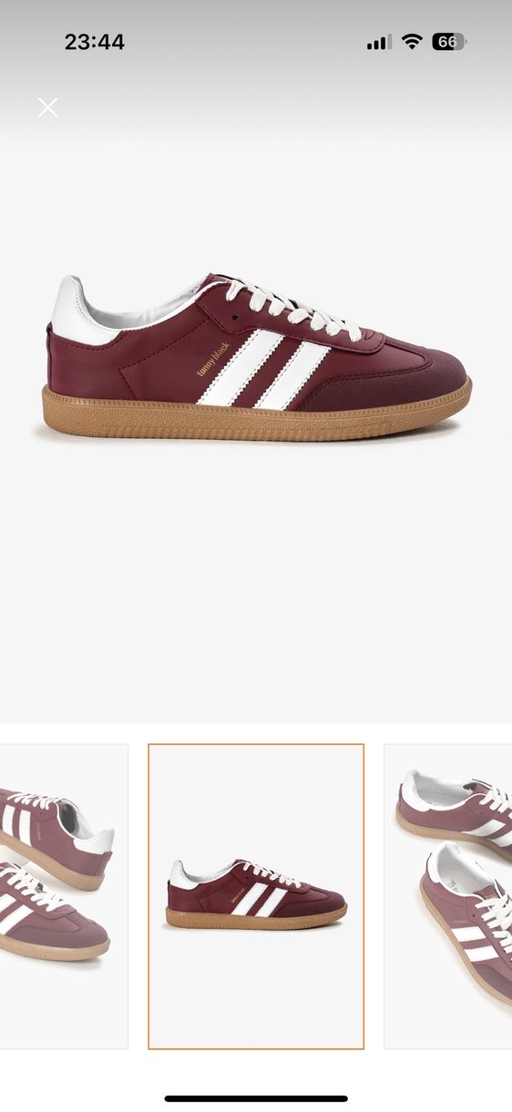 Bordo Beyaz Detaylı Kadın Spor Ayakkabı - Görsel 2