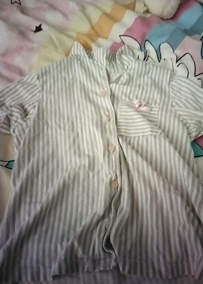 Yakalı pijama gömlekli - Görsel 2