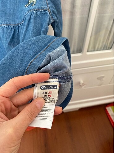 3 Yaş Beden mavi Renk Jean elbise