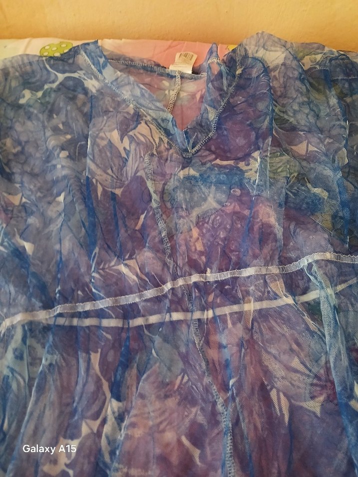 Mavi Bağlama Desenli Uzun plaj için - Görsel 2