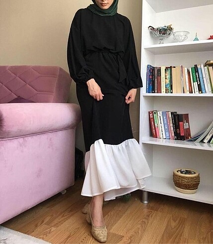 m Beden siyah Renk Medine ipeği kumaş elbise