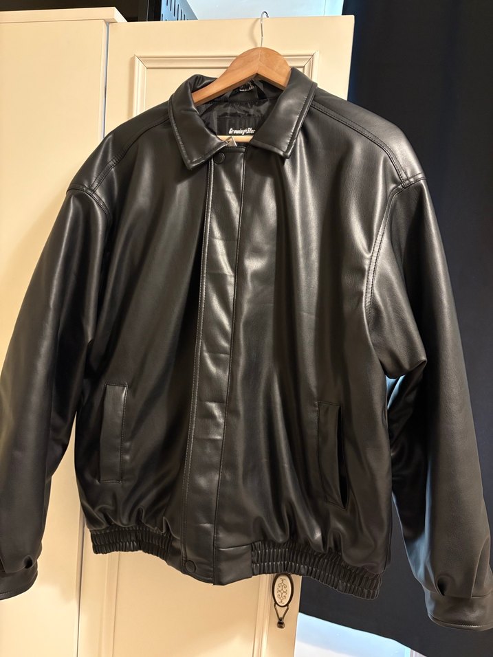 Oversize Deri Ceket - Görsel 2