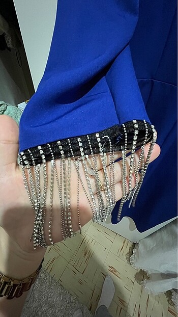 Lacivert Abiye Elbise - Görsel 6