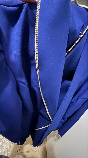 Lacivert Abiye Elbise - Görsel 7