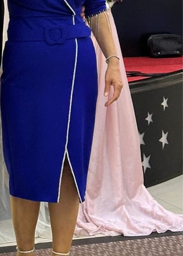 Lacivert Abiye Elbise - Görsel 2