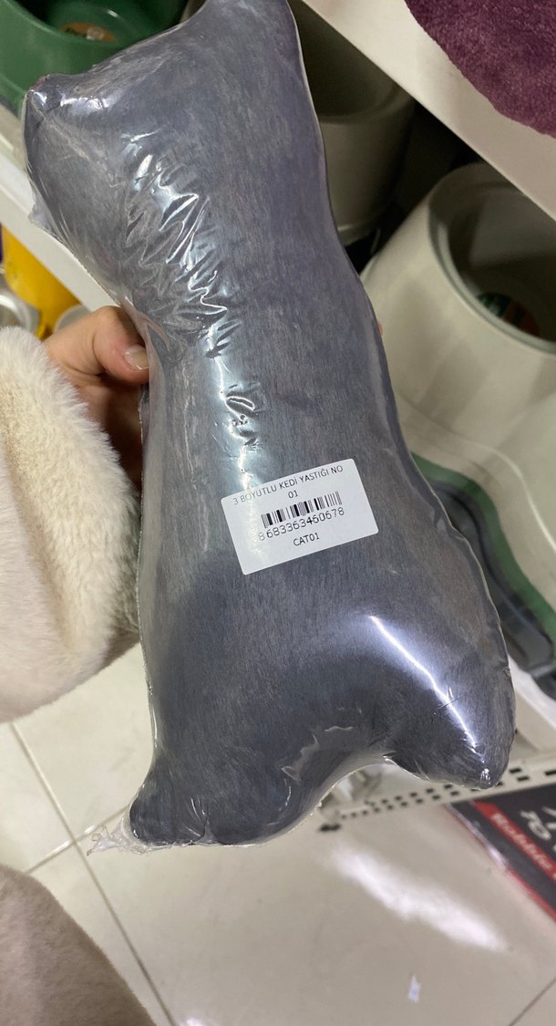 Gri Kedi Yastığı - Görsel 3