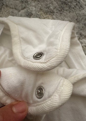 Beyaz Pamuklu Bebek Uyku Tulumu - Görsel 4