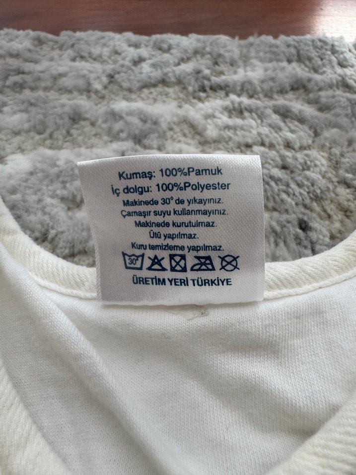 Beyaz Pamuklu Bebek Uyku Tulumu - Görsel 3