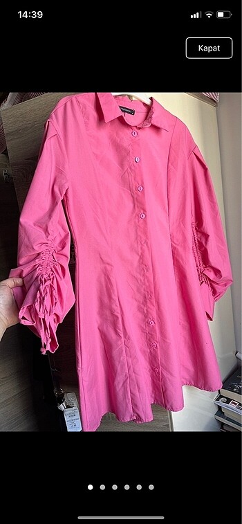 Pembe gömlek elbise Yeni aldım üzerme olmadı