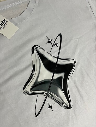 l Beden Silver shine???? oversize tee