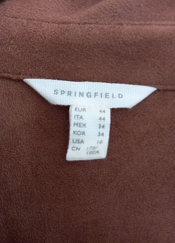 44 Beden camel Renk Springfield güderi tarz midi elbise