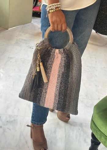 Elörgüsü deri püskül detay çanta  - Görsel 5