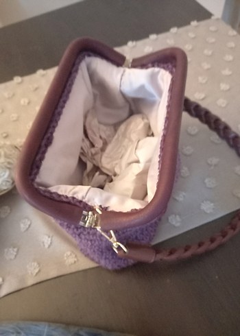 el örgüsü deri detay askılı çanta - Görsel 4