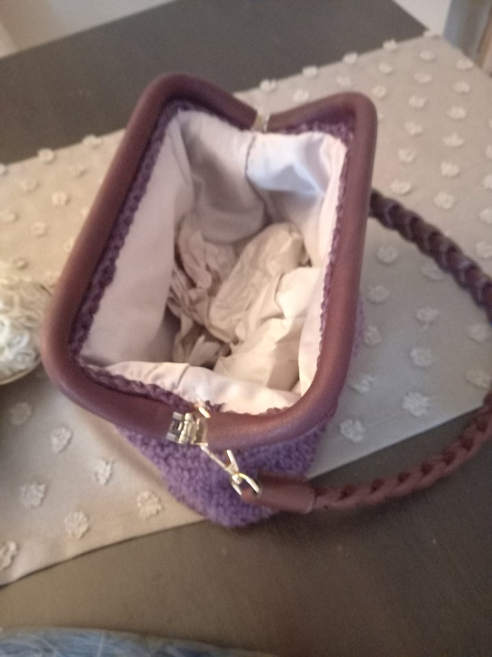 el örgüsü deri detay askılı çanta - Görsel 4