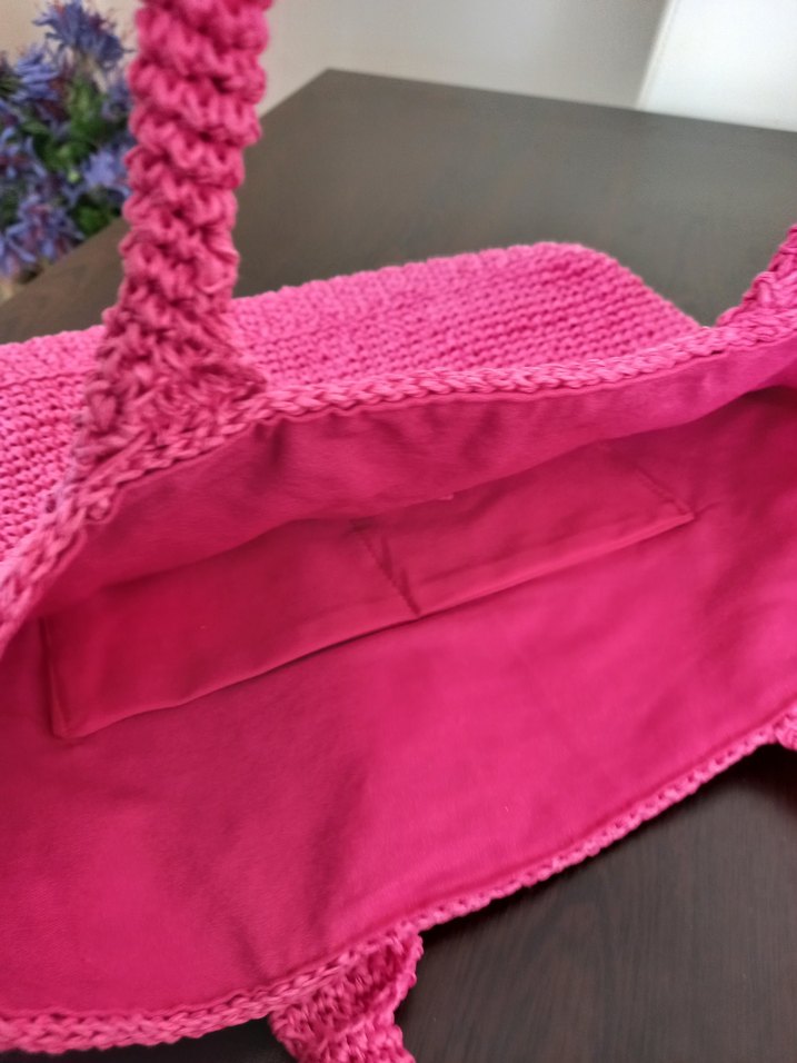 fuşya kağıt ip teddy çanta - Görsel 5