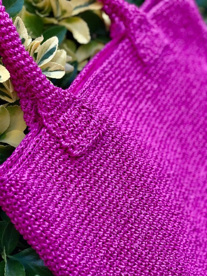 fuşya kağıt ip teddy çanta - Görsel 3