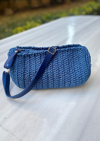 Deri aksesuar fermuarlı macarone çanta - Görsel 7