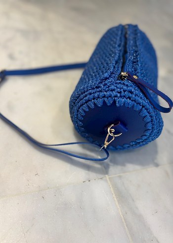 Deri aksesuar fermuarlı macarone çanta - Görsel 11