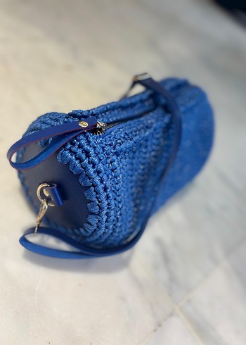 Deri aksesuar fermuarlı macarone çanta - Görsel 9