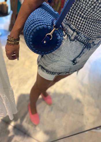 Deri aksesuar fermuarlı macarone çanta - Görsel 8