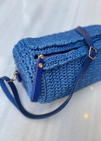 Deri aksesuar fermuarlı macarone çanta - Görsel 6