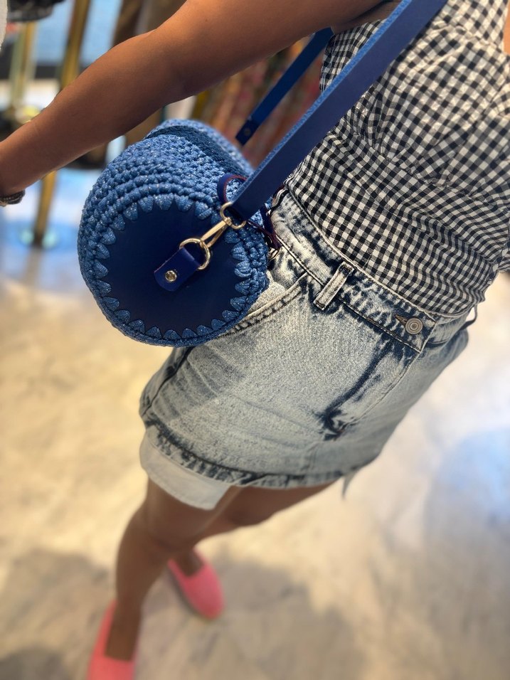 Deri aksesuar fermuarlı macarone çanta - Görsel 2