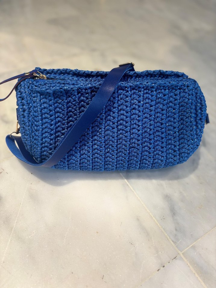 Deri aksesuar fermuarlı macarone çanta - Görsel 4