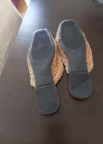 Kadın Bohem Örgü Kahverengi Terlik - Görsel 4